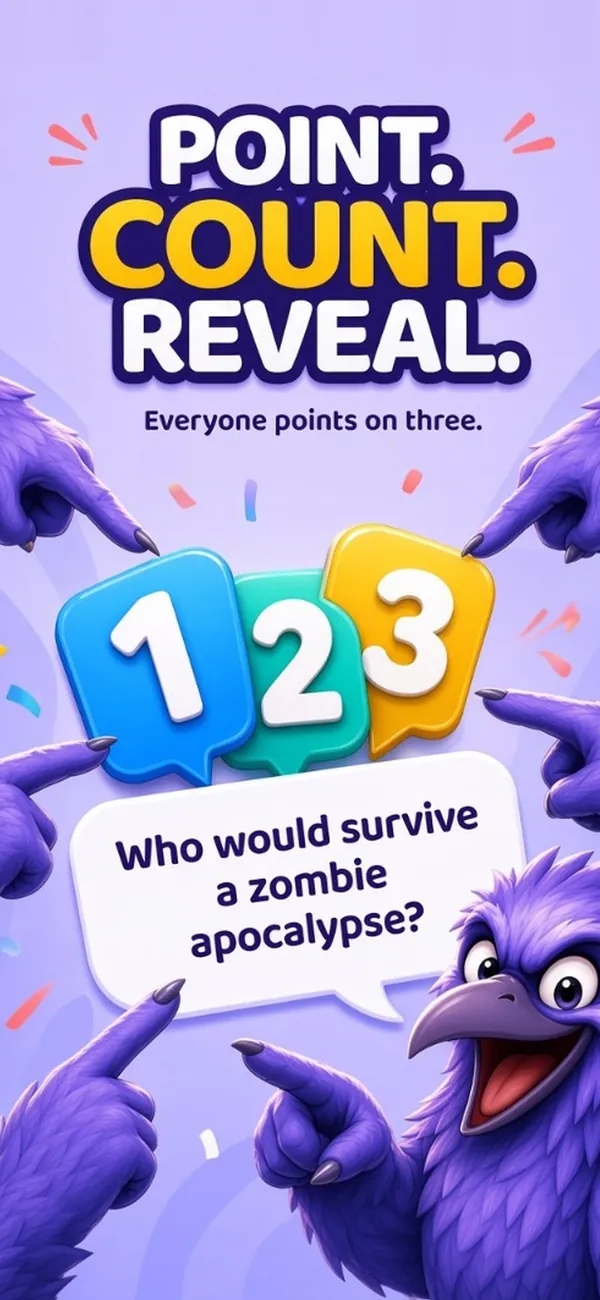 OnThree: point, count, reveal